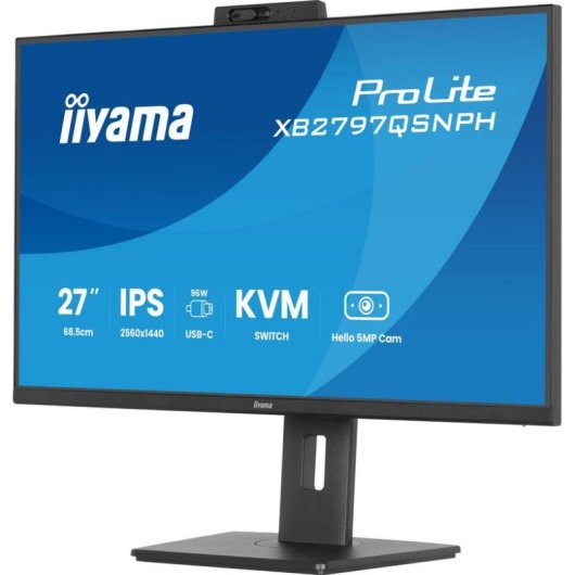 Monitor iiyama ProLite XB2797QSNPH-B1 27" Quad HD 75Hz IPS USB-C Altura Ajustable