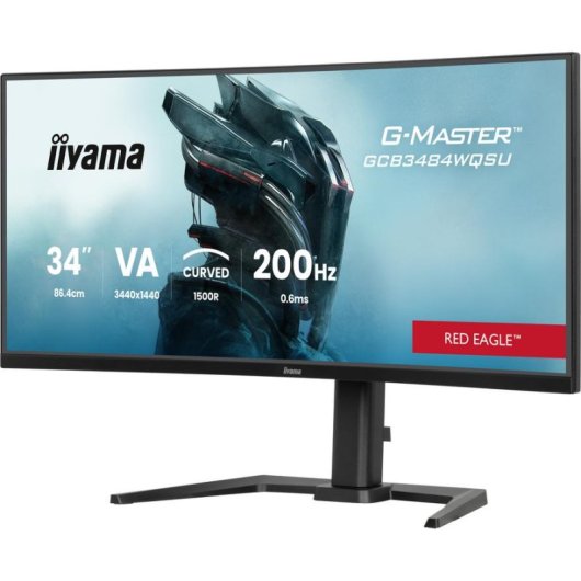 Monitor iiyama G-MASTER GCB3484WQSU-B2 34" UltraWide Quad HD 200Hz VA Curvo FreeSync HDR400 Altura Ajustável