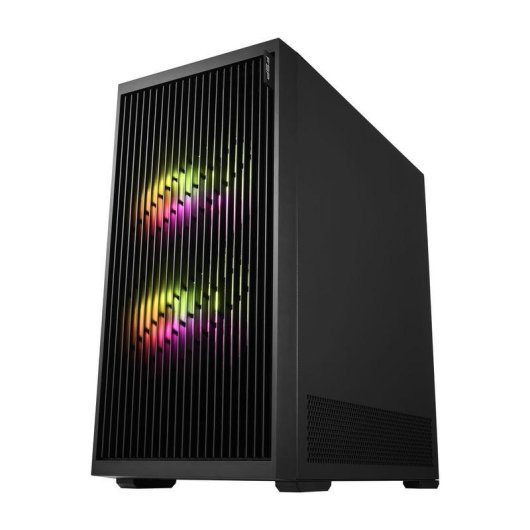 Carcassa Midi Tower Fortron M330 Preta ARGB com 4 ventiladores