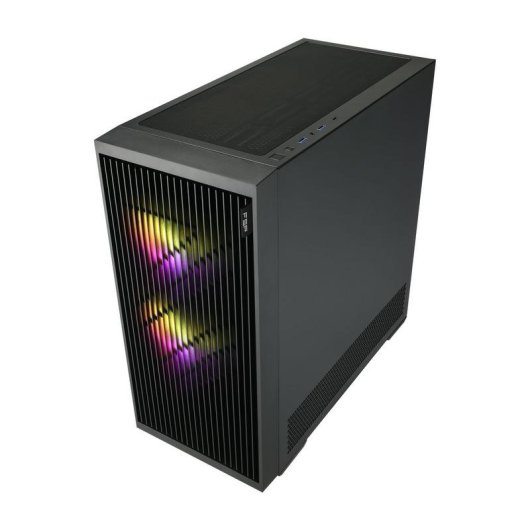 Carcassa Midi Tower Fortron M330 Preta ARGB com 4 ventiladores