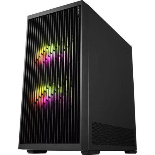 Carcassa Midi Tower Fortron M330 Preta ARGB com 4 ventiladores