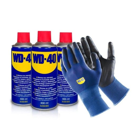 Spray Multiuso WD-40 Original Pack 3 Unidades 400ml + Guantes