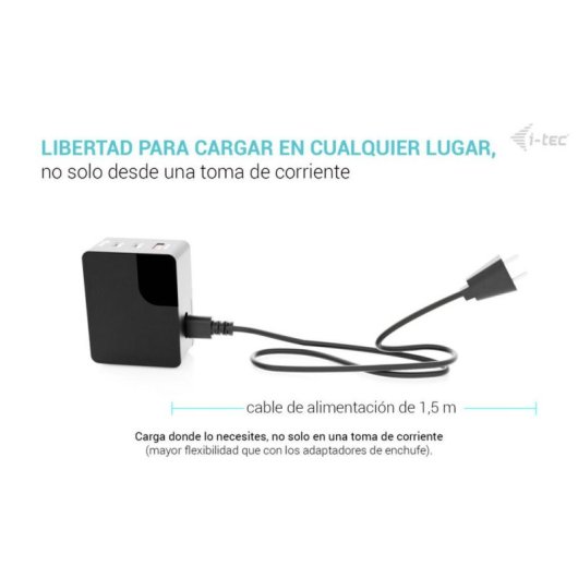Cargador i-tec 100W Intelligent Multiport USB 3 Puertos USB-C y USB-A