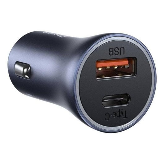 Auto-Ladegerät Baseus Golden Contactor Pro USB + USB-C 40W QC4.0+ PD Blau
