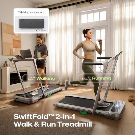 Caminadora UREVO FoldiMix 5 Pro Smart 120 kg Plata Plegable