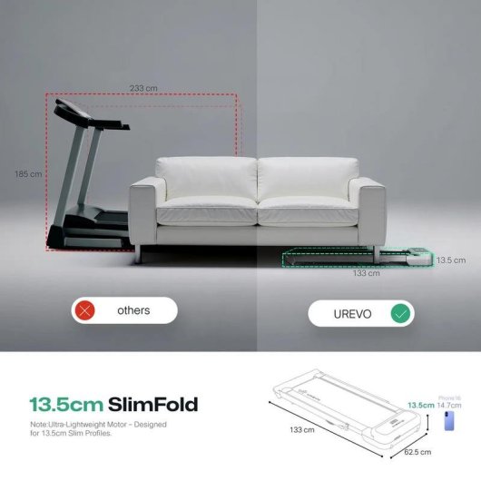 Caminadora UREVO FoldiMix 5 Pro Smart 120 kg Plata Plegable