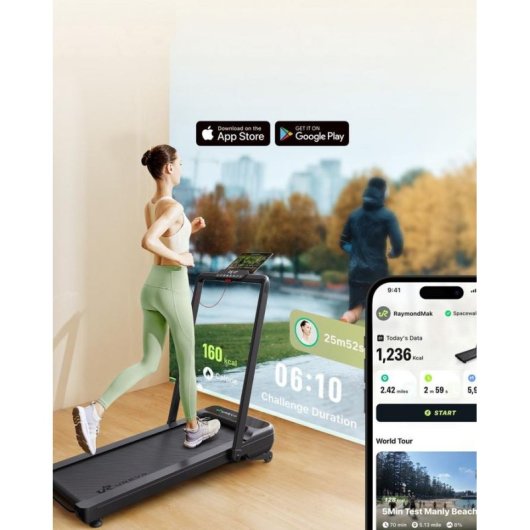 Caminadora UREVO Strol 2S PRO 2 en 1 Plegable 12 km/h Bluetooth