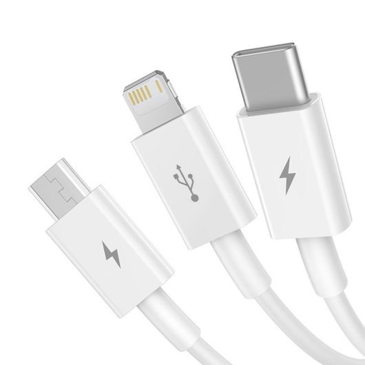 Cable USB Baseus Superior 3 en 1 1,5 m USB A a USB-C/Micro USB/Lightning