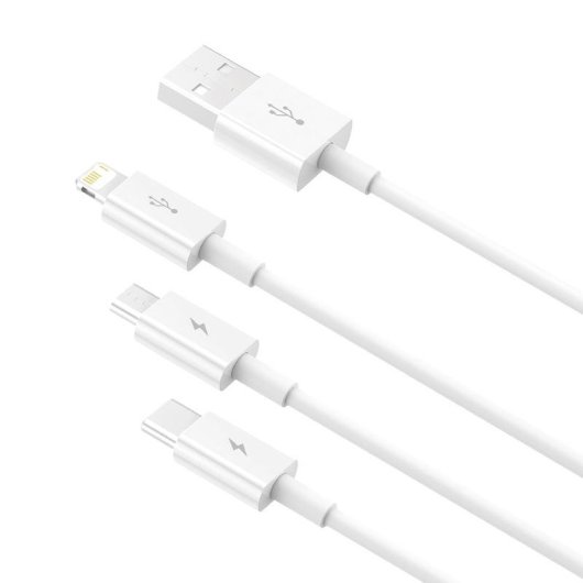 Cable USB Baseus Superior 3 en 1 1,5 m USB A a USB-C/Micro USB/Lightning