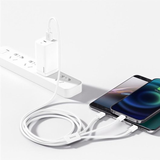 Cable USB Baseus Superior 3 en 1 1,5 m USB A a USB-C/Micro USB/Lightning