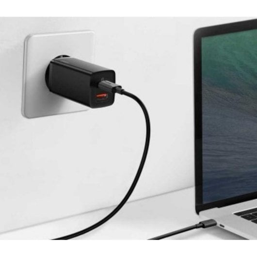 Caricatore USB-C 65W Baseus GaN2 Lite Nero