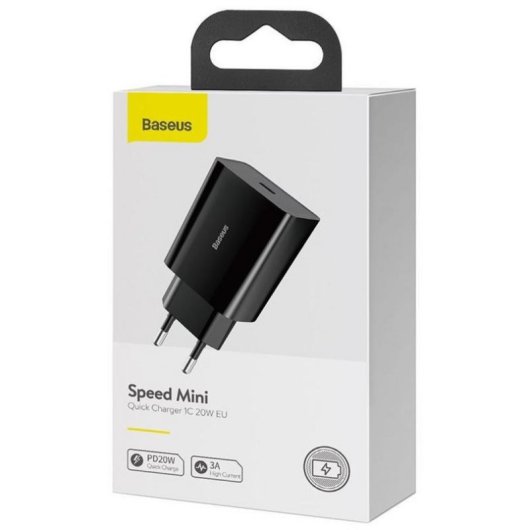 Ladegerät Baseus Speed Mini USB-C 20W PD 3A Schwarz