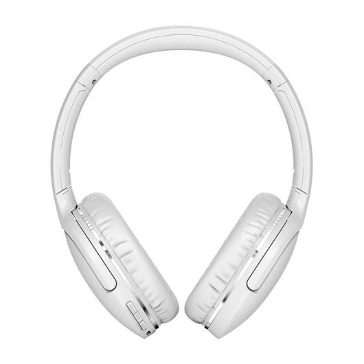 Auriculares Baseus Encok D02 Pro inalámbricos Bluetooth 5.3 con cable, cancelación de ruido, blancos