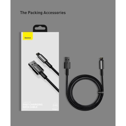 Cable USB a Lightning Baseus CALWJ-A01 2 m Negro