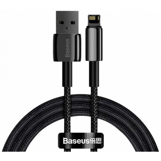 Cable USB a Lightning Baseus Tungsten 1 m Negro