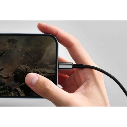 Cable USB a Lightning Baseus Tungsten 1 m Negro