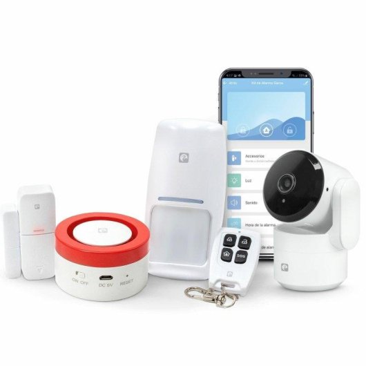 Alarma Garza Sistema Inteligente Wi-Fi Sensor Movimiento Interior 360º Cámara