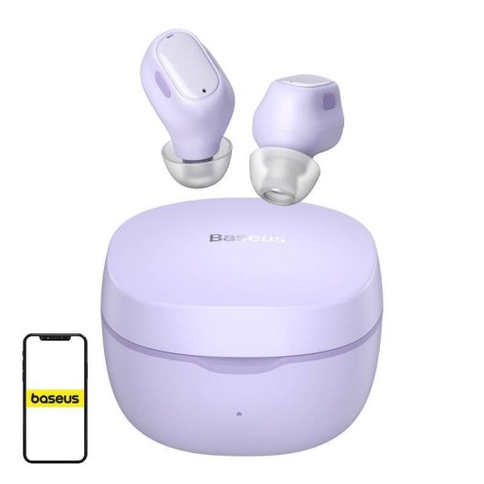 Auriculares Baseus Bowie WM01 sans fil Bluetooth 5.3 pour appels et musique violet