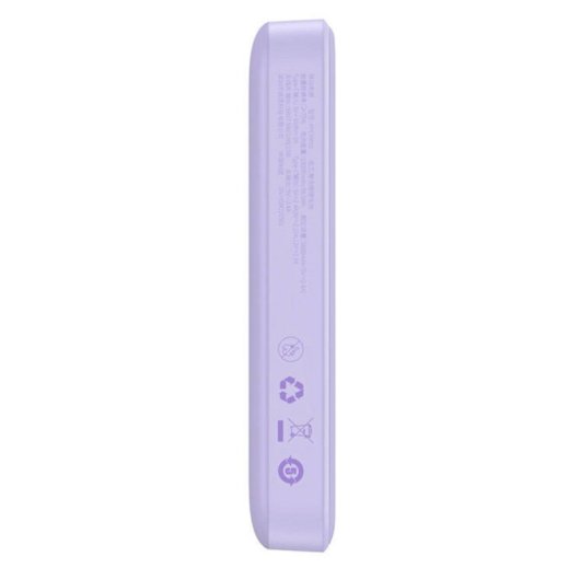 Powerbank Baseus Magnetic Mini 10000 mAh Cargador Inalámbrico 20 W Púrpura