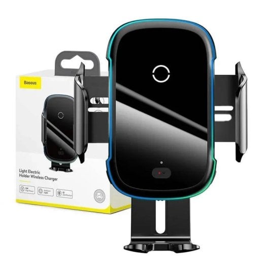 Suporte ativo para telemóvel Baseus WXHW03-01 com carregador sem fios Qi