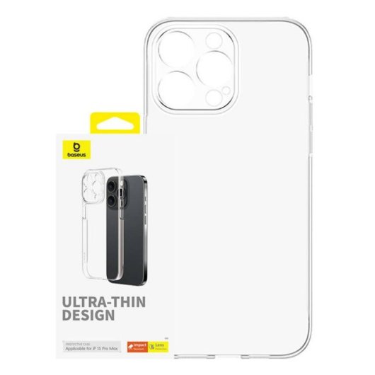 Funda pour mobile Baseus OS-Lucent Cover polycarbonate transparent pour iPhone 15 Pro Max