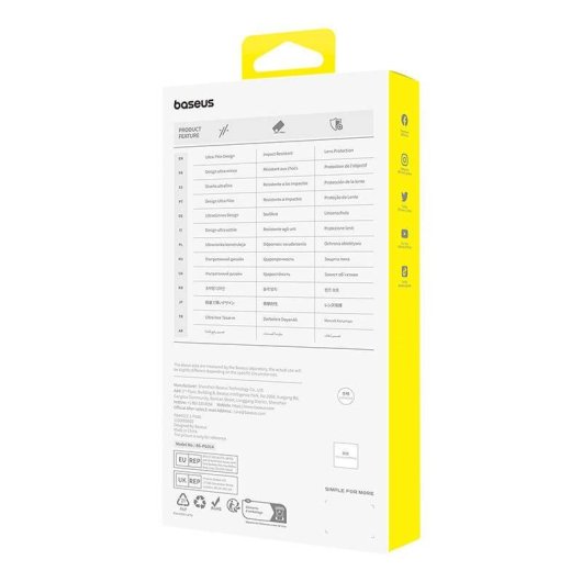 Funda pour mobile Baseus OS-Lucent Cover polycarbonate transparent pour iPhone 15 Pro Max