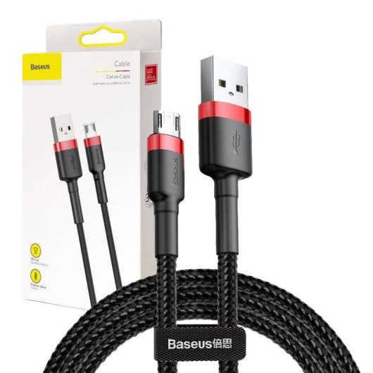 Cable USB Baseus Cafule 3 m USB A a Micro-USB A USB 2.0 Negro