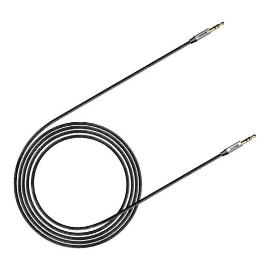 Cable de Audio Baseus Yiven M30 3,5mm Macho a Macho 1,5 m Negro Plata