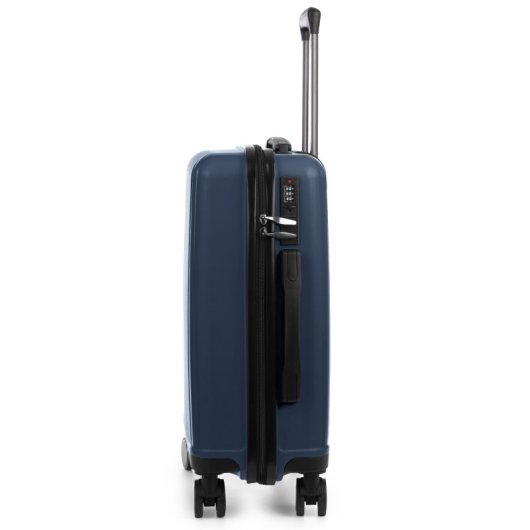 Dam Juego De 3 Maletas Trolley, En Material Ligero Pp Resistente A La Rotura. Cerradura Tsa Numérica, 4 Ruedas Dobles Giratorias 360°. 50x28x74,5 Cm. Color: Azul Marino