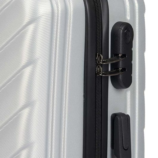 Dam Set De 3 Maletas Trolley De Abs, Ligeras Y Resistentes. Diseño Escamas. 49x76x30 Cm. Color: Gris