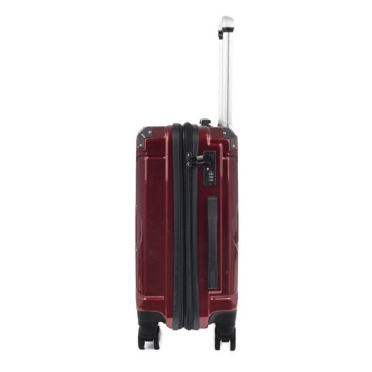 Valigia cabina Dam Trolley estensibile ABS PC angoli rinforzati Granata