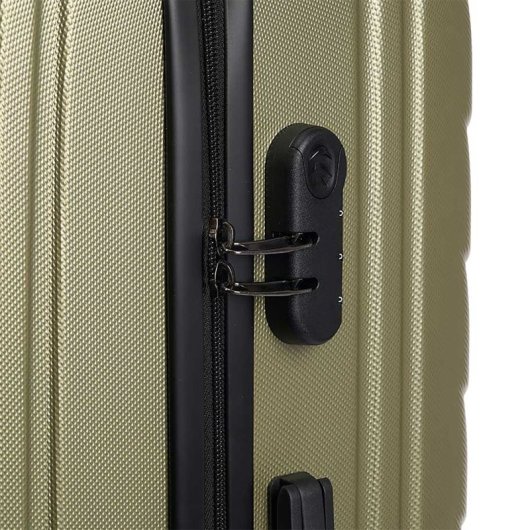 Dam Set De 3 Maletas Trolley De Abs, Ligeras Y Resistentes. Diseño Escamas. 49x76x30 Cm. Color: Verde