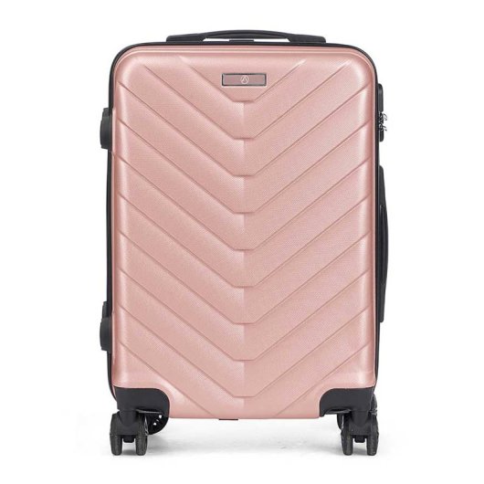 Dam Maleta Trolley De Cabina En Abs, Ligera Y Resistente. Diseño Escamas. 23x38x57 Cm. Color: Rosa