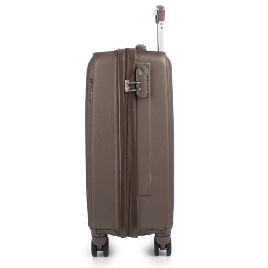 Kabinenkoffer Dam ABS braun Zahlenschloss 4 Rollen 38x22x55 cm