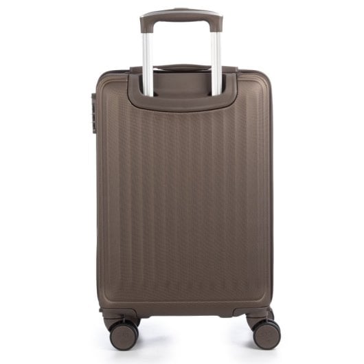 Kabinenkoffer Dam ABS braun Zahlenschloss 4 Rollen 38x22x55 cm