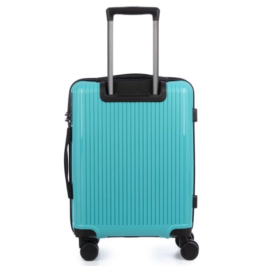 Dam Juego De 3 Maletas Trolley, En Material Ligero Pp Resistente A La Rotura. Cerradura Tsa Numérica, 4 Ruedas Dobles Giratorias 360°. 50x28x74,5 Cm. Color: Turquesa
