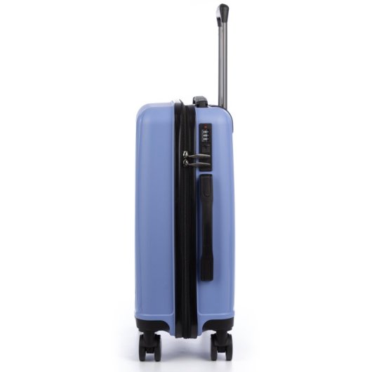 Dam Juego De 3 Maletas Trolley, En Material Ligero Pp Resistente A La Rotura. Cerradura Tsa Numérica, 4 Ruedas Dobles Giratorias 360°. 50x28x74,5 Cm. Color: Azul Claro