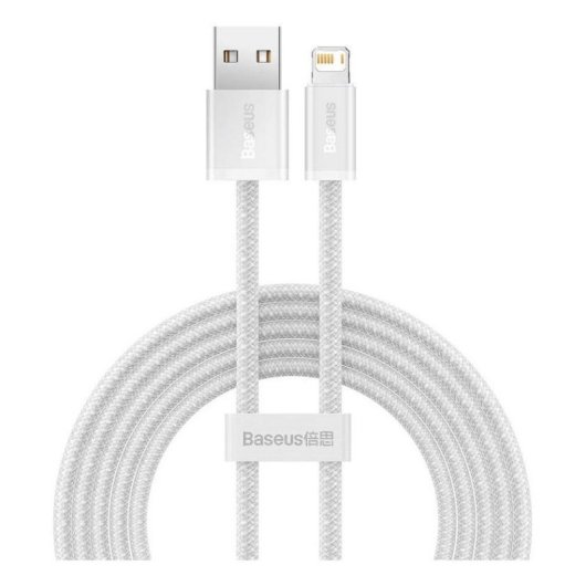 Cavo USB Lightning Baseus CALD000502 2 m 2,4 A Bianco