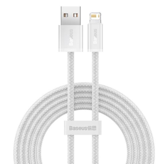 Cavo USB Lightning Baseus CALD000502 2 m 2,4 A Bianco