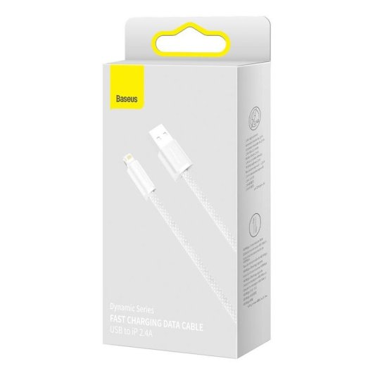 Cavo USB Lightning Baseus CALD000502 2 m 2,4 A Bianco