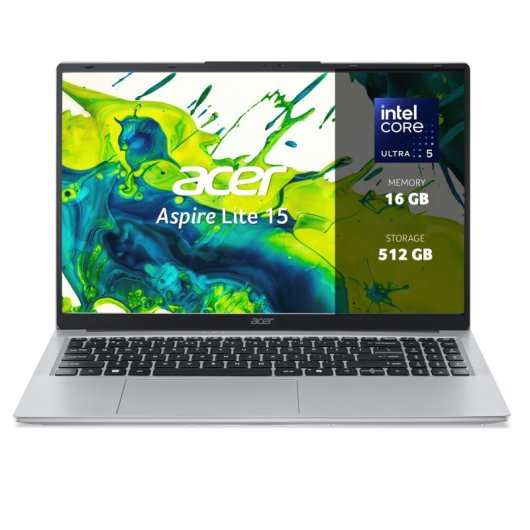 Portátil Acer Aspire Lite 15.6" Intel Core Ultra 5 115U 16GB 512GB SSD Intel Graphics Sin Sistema Operativo