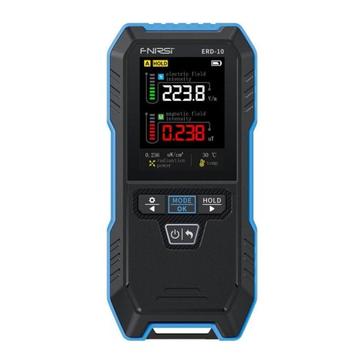 Detector de radiação FNIRSI ERD-10 4 em 1 Preto/Azul