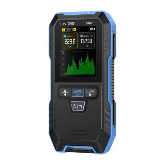 Detector de radiação FNIRSI ERD-10 4 em 1 Preto/Azul