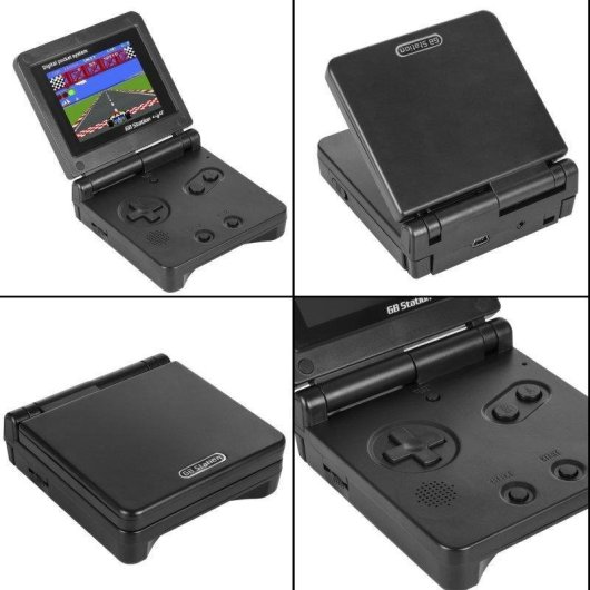 Dam Electronics Consola Retro Tragbar 500 Spiele 3 Zoll Klappbar Schwarz