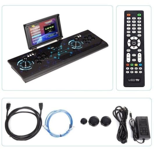Dam Electronics Retro Konsole Desktop Quad Core ARM Cortex A9 64GB Schwarz