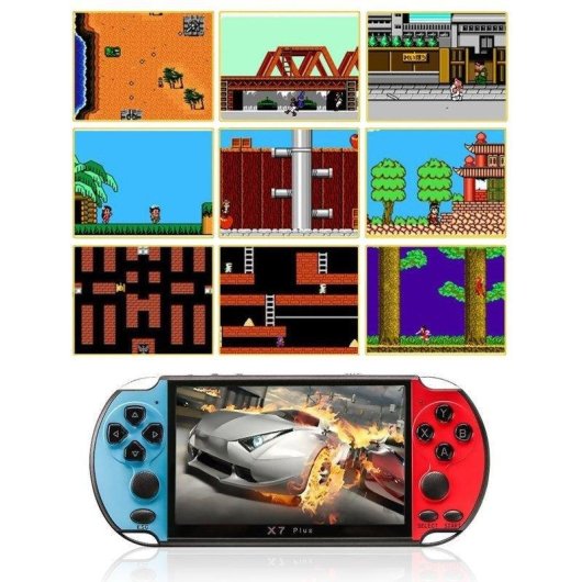 Dam Electronics X7 Retro Portátil 5.1" RK3326 8GB Juegos Clásicos Negro