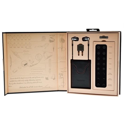 Auriculares 1MORE E1001 avec câble, Triple Driver, Micro MEMS, contrôle in-line, noir et argent