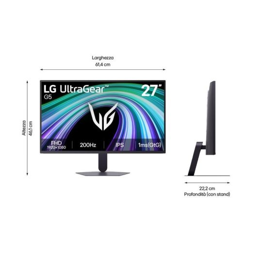 Monitor LG 27G523B-B 27" FullHD 200Hz IPS 1ms FreeSync G-SYNC HDR10
