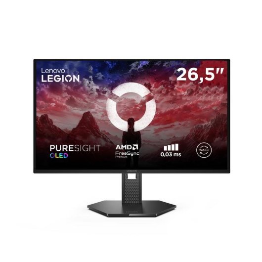 Écran PC Lenovo Legion 27Q-10 26,5" Quad HD 240Hz OLED HDR10 FreeSync Premium Hauteur réglable