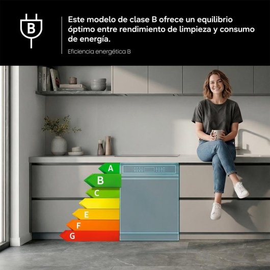 Lavavajillas Samsung DW80H73YBFFU1 14 Cubiertos B con WiFi y AI Wash